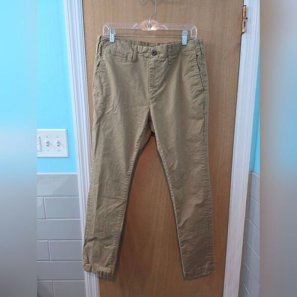 American Eagle Tan Chinos Modern Tapered Fit Mens 32 - Picture 1 of 3